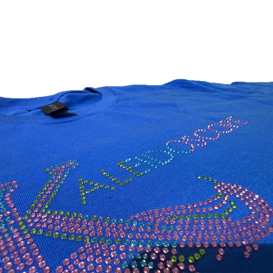 Kaleidoscope Bling Tee - Blue - Image 3