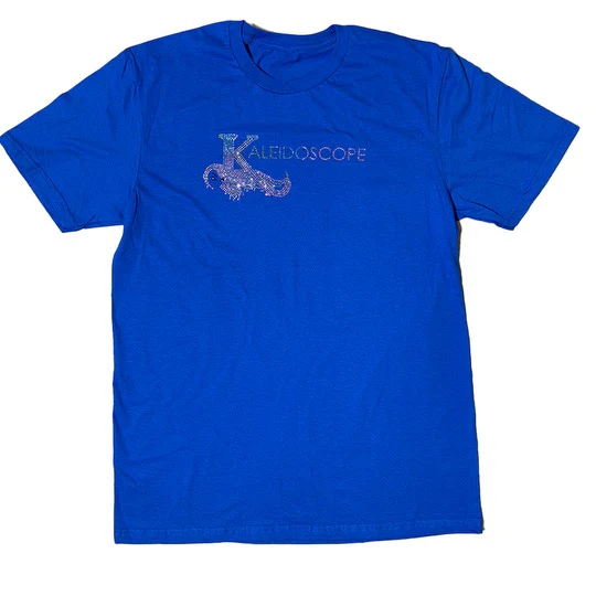 Kaleidoscope Bling Tee - Blue - Image 4